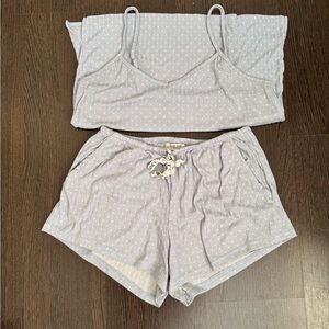 Nine West Light Blue Polka Dots Pajama Set